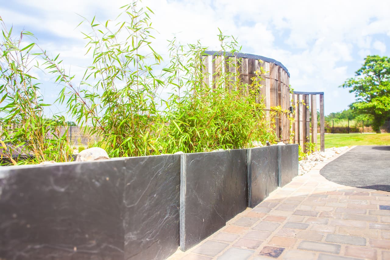 Jardinière palis ardoise