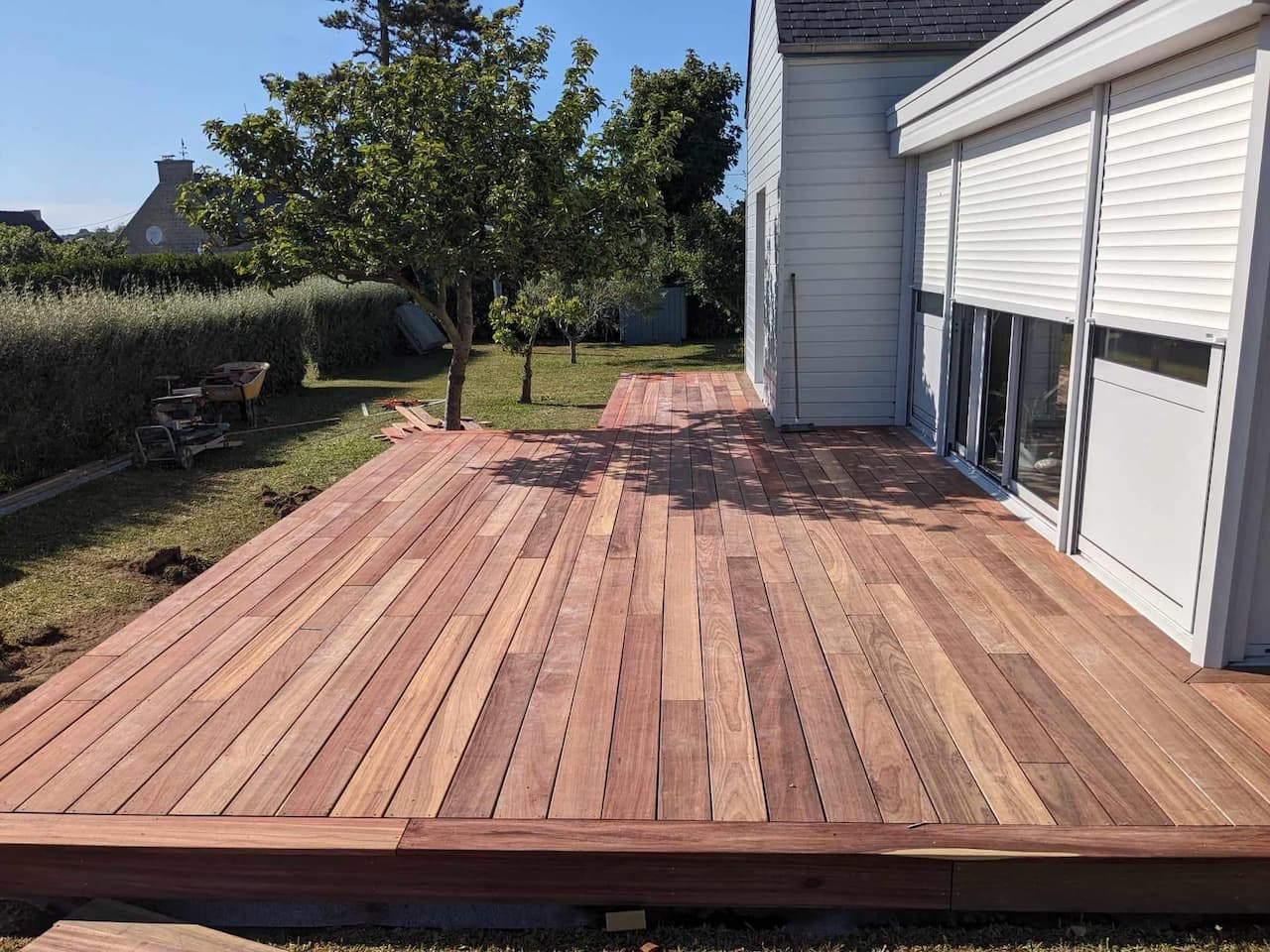 Terrasse en bois exotique